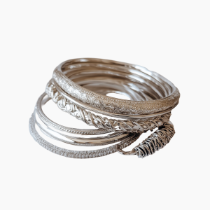 Silver Oxidised Bangles